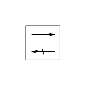 Simbolo: dispositivos unipuerta y bipuerta - aislador (para microondas)
