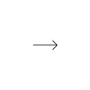 schematic symbol: fittingen - Debiet, in richting van pijl