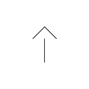schematic symbol: fittingen - Atmosferische uitlaat voor stoom of gas