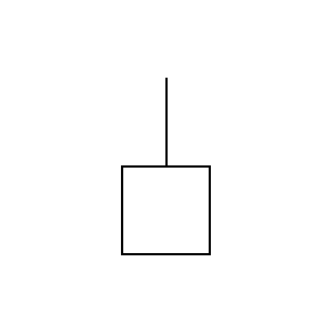 schematic symbol: schudders, roerders - Vlakblad roerder