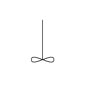 schematic symbol: schudders, roerders - Blad roerder