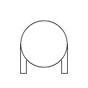 schematic symbol: vaten en tanks - Rond vat