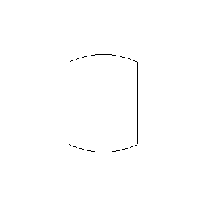 Simbolo: recipientes y depósitos - recipiente con fondo cóncavo