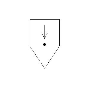 schematic symbol: afscheiders - Zwaartekracht scheider