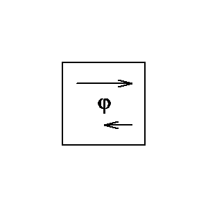 Simbolo: uno e due dispositivi di porta - Changer (microonde) Fase direzionale