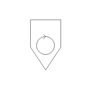 schematic symbol: afscheiders - Centrifugaal scheider, rotatie scheider, Cycloon A