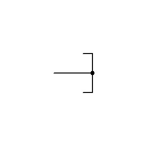 Simbolo: dispositivos unipuerta y bipuerta - cortocircuito (el punto es opcional)