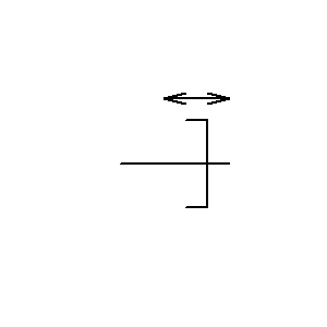 Symbol: Leiterelemente - Leitungskurzschluß, verschiebbar