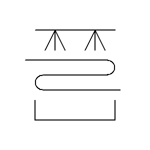 schematic symbol: warmte-uitwisseling - Sproeikoeler