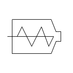 schematic symbol: process machines - Schroef vormige extruder