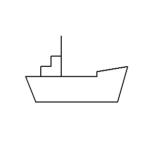 Symbol: hebe-, förder- und transporteinrichtungen - Schiff