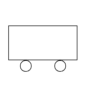 Simbolo: elevadores, transportadores, medios de transporte - camión de caja