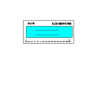 schematic symbol: elektronica - LCD HD44780