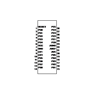 Simbolo: circuito integrato - ATMEGA 328P-PU