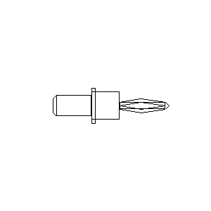 schematic symbol: mechanische onderdelen - Bananen plug
