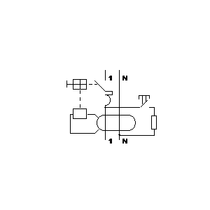 
                    schematic symbol: circuit breakers - differential Current Circuit Breaker with overcurrent protection 2P