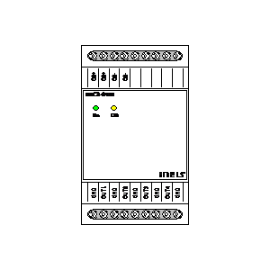 Simbolo: INELS - convertitore digitale-analogico DAC2-04M