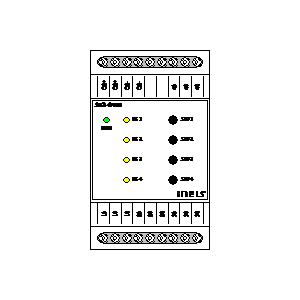 
                    schematic symbol: Inels - Switching actuator 4-fold SA2-04M