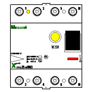 
                    schematic symbol: Moeller - PF6-25-4-003