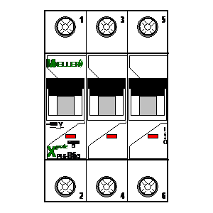 
                    schematic symbol: Moeller - PL6-B6-3