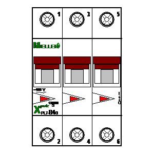 
                    schematic symbol: Moeller - PL7-B4-3