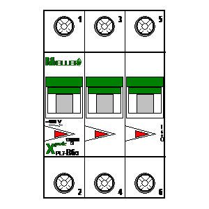 
                    schematic symbol: Moeller - PL7-B6-3