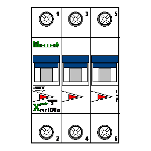 
                    schematic symbol: Moeller - PL7-B20-3