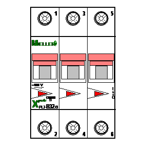 
                    schematic symbol: Moeller - PL7-B32-3