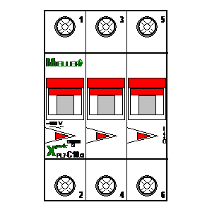 
                    schematic symbol: Moeller - PL7-C10-3