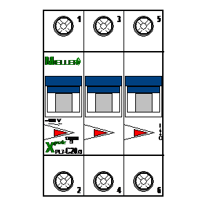 
                    schematic symbol: Moeller - PL7-C20-3