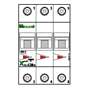 
                    schematic symbol: Moeller - PL7-C50-3