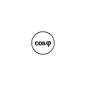 Symbol: meetapparatuur - Cosinus Fi meter