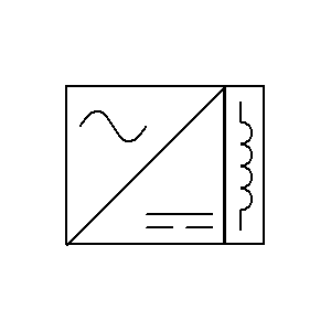 Symbol: basisgeräte - Spannungsversorgung mit Drossel (Netzgerät)