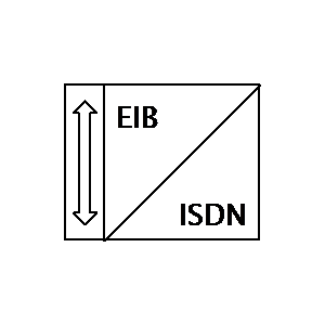 Symbole: interfaces - coupleur réseau EIB - ISDN