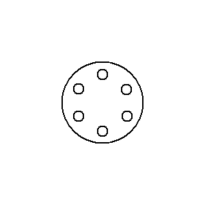 Symbol: connection boxes - connection box with 6 terminals