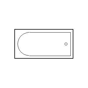 Symbol: floor plans - bathtub