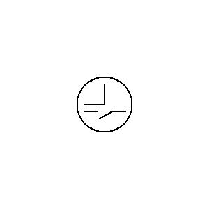 Symbol: clocks - clock with contact