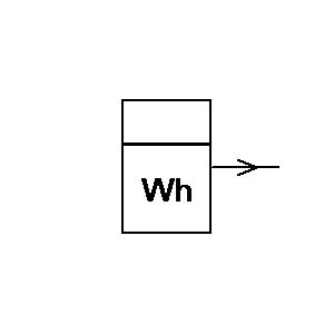 Simbolo: wattora metri - wattmetro con trasmettitore