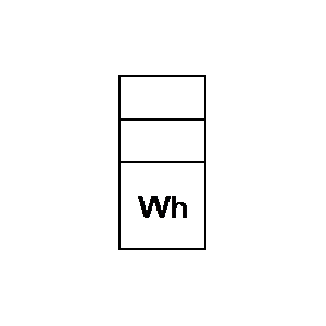 Simbolo: wattora metri - misuratore di watt-ora a tariffa multipla (due tariffe mostrate)