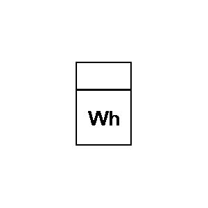 Symbol: wattuurmeter - Watt-uur meter