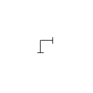 Symbol: chemins de câbles - Coude, canalisation préfabriquée