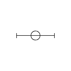 Symbol: recht gedeelte - Electroverbinding met vast aftakpunt 
