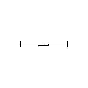 schematic symbol: recht gedeelte - Electroverbinding in lengte verstelbaar