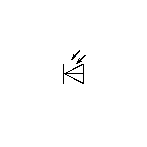 schematic symbol: diodes - Foto diode (lichtgevoelige diode)