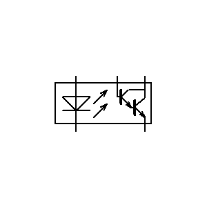 schematic symbol: optocouplers - Optokoppelaar met Darlington