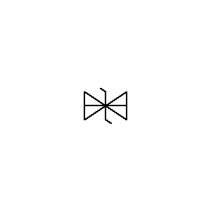 Symbol: halfgeleiders en buizen - Transil bidirectioneel