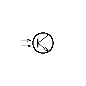 schematic symbol: transistors - Fototransistor