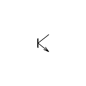 Simbolo: transistores - transistor NPN sin envolvente