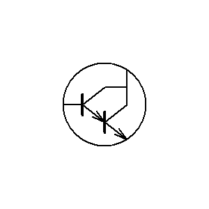 schematic symbol: transistors - NPN Darlington