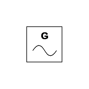 Simbolo: generadores - generador de una onda sinusoidal,